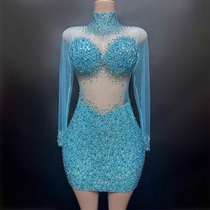 Kelly Rhinestone Diamante Mini Dress - 6 colors