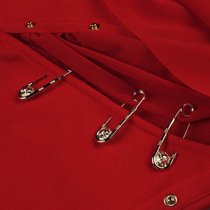Zetari Midi Bandage Dress - Red