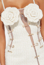 Gina Old Money Tweed Mini Dress - White