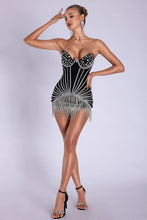 Ciara Rhinestones & Diamonds Mini Dress - Black