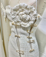 Gina Old Money Tweed Mini Dress - White