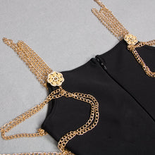 Angelique Bandage Chains Maxi Dress - Black