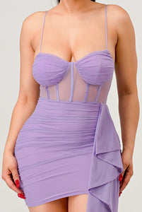Lola Lilac Mini Dress - Purple