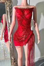 Georgina Diamond Chain Dress - Silver, Black, Gold & Red