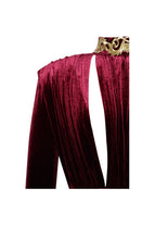 Zenaida Cutout Velvet Gown - Burgundy