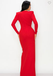 Jessica Maxi Dress - Red & Black