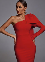 Alison Bandage Midi Dress - Red